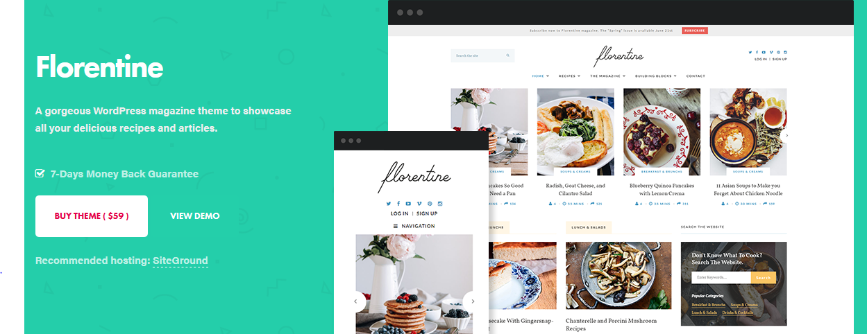 Florentine WordPress magazine theme