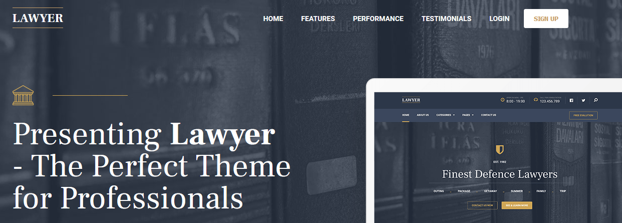 Lawyer WordPress theme