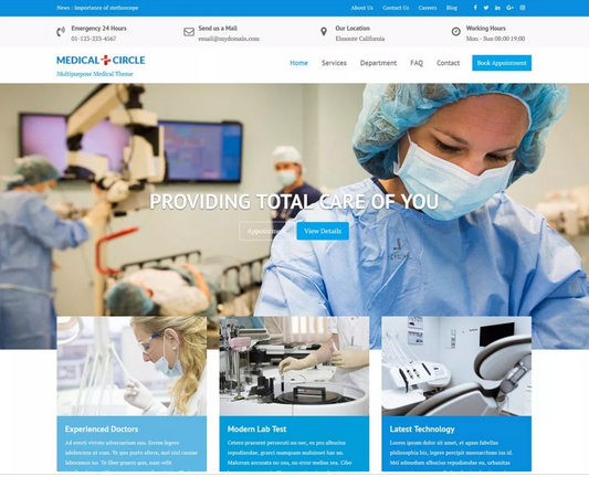 Medical Circle WordPress medical theme