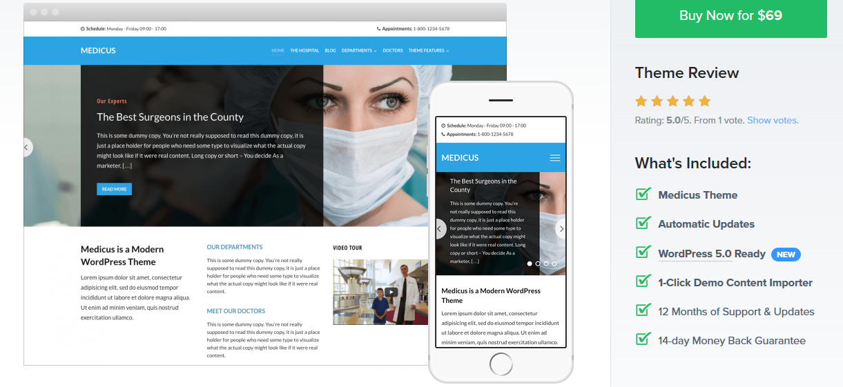 Medicus WordPress medical theme