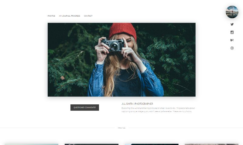 Simple Folio portfolio WordPress theme