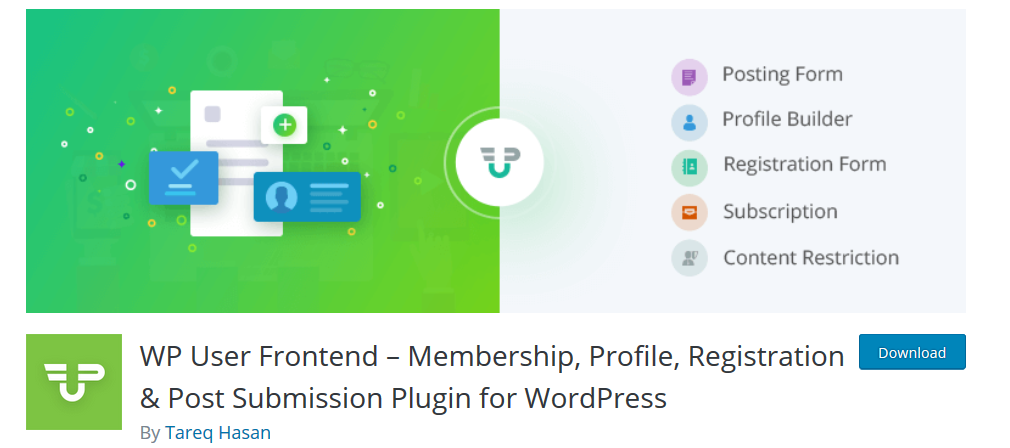 WP User Frontend plugin