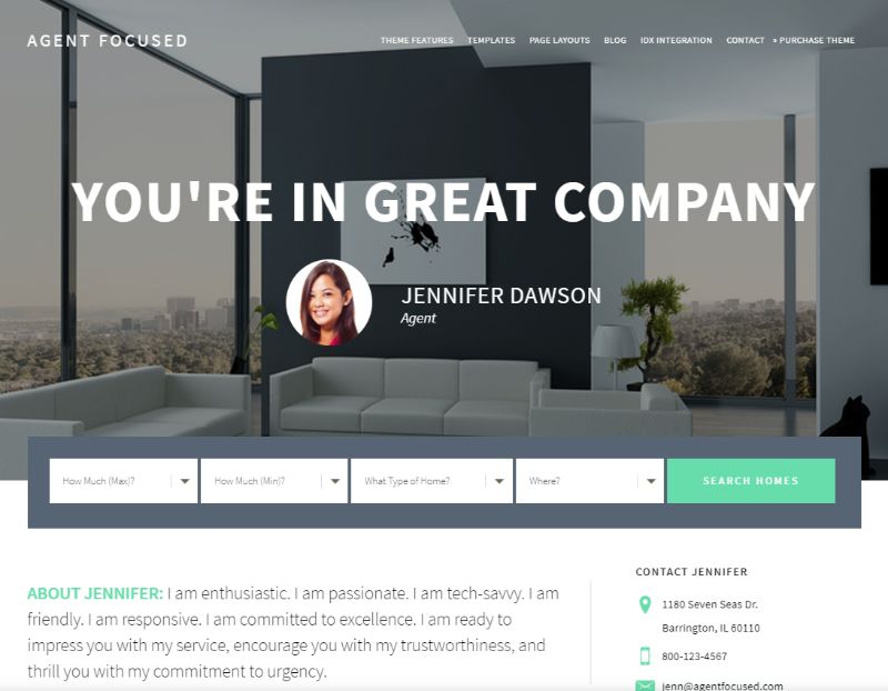 Agent Focused Real Estate WordPress Theme