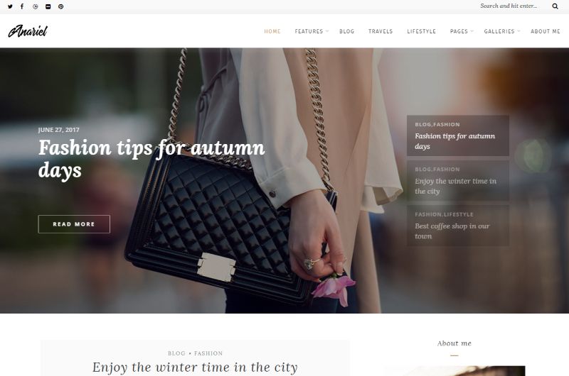 Anariel WordPress Fashion Theme