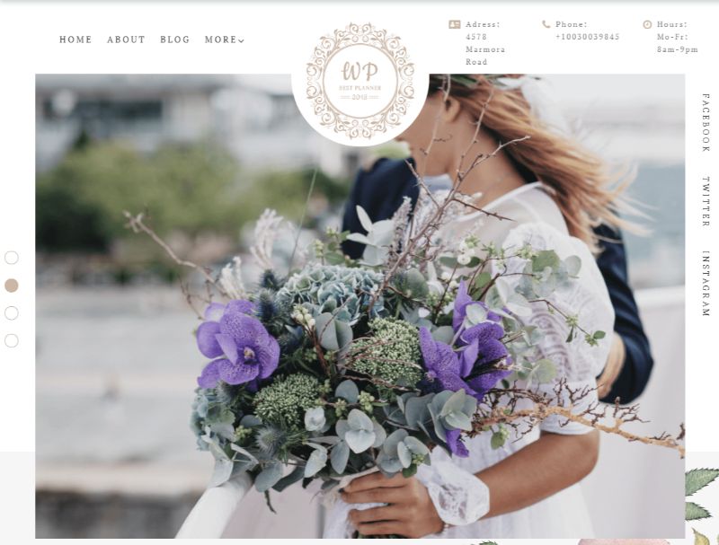 Belle Fleur WordPress Wedding Theme