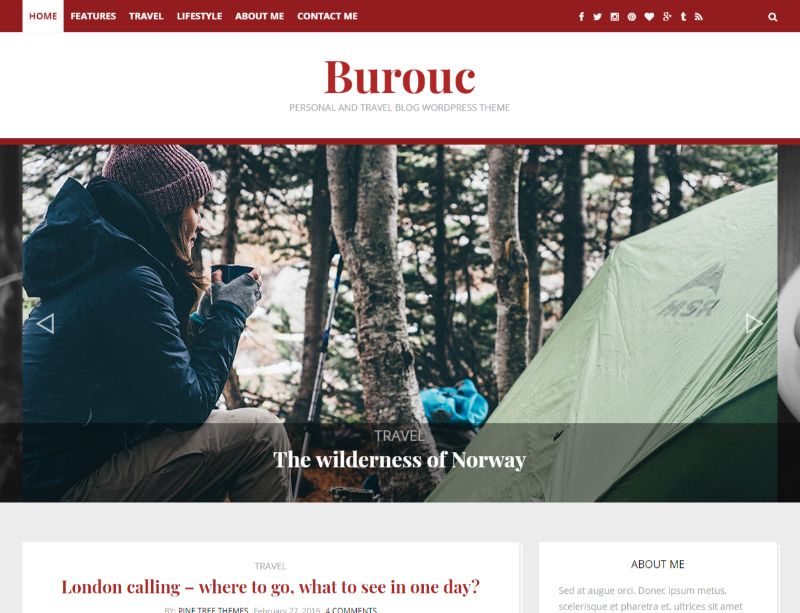 Burouc WordPress travel theme