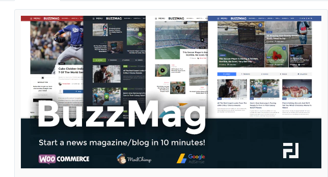 BuzzMag WordPress magazine theme