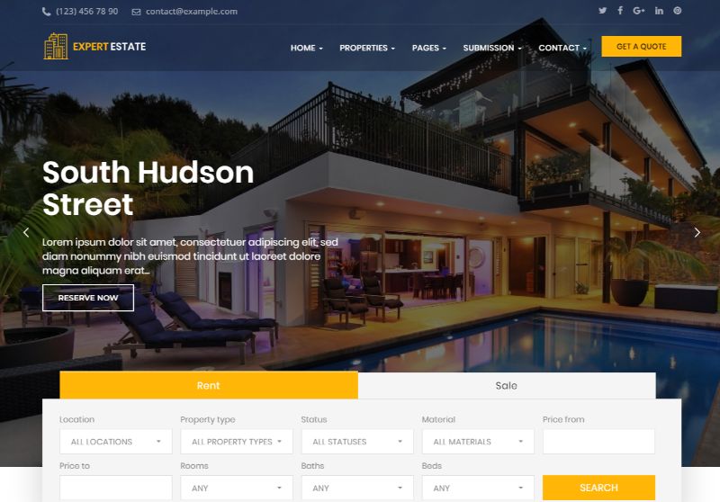 ExpertEstate Real Estate WordPress Theme