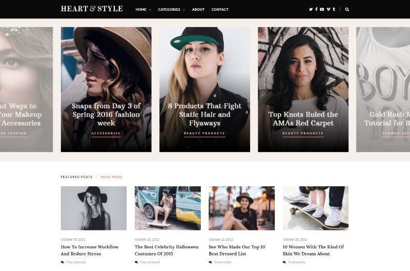 Heart Style WordPress Fashion Theme