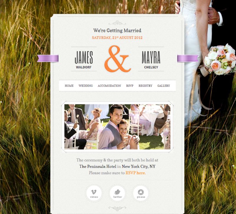 Just Married WordPress Wedding Theme