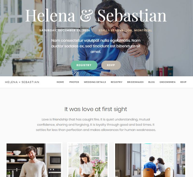 Meridian Weddings WordPress Wedding Theme