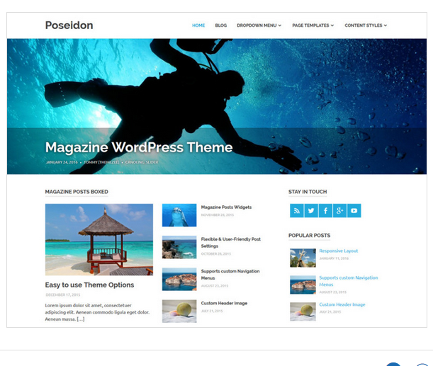 Poseidon WordPress magazine theme