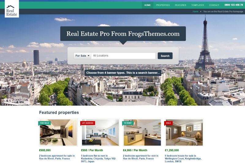 Real Estate Pro WordPress Theme