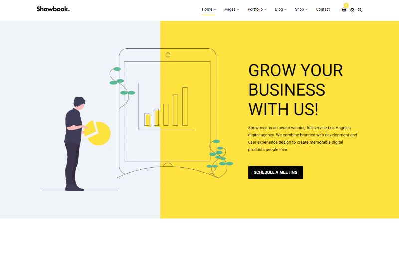 Showbook portfolio WordPress theme