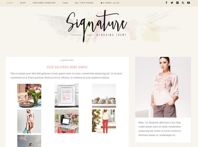 Signature WordPress Fashion Theme