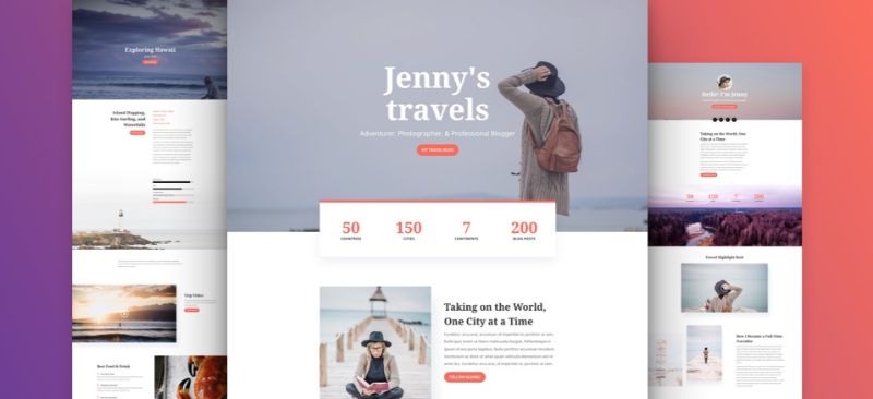 Travel Divi Layout WordPress travel theme