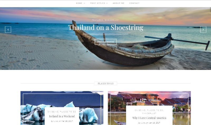 Wanderlust WordPress travel theme