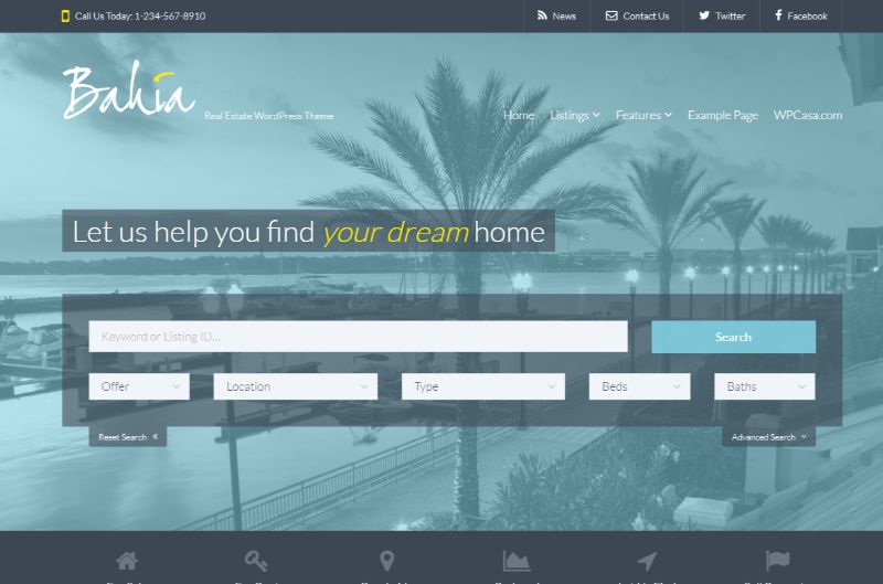 WPCasa Bahia Real Estate WordPress Theme