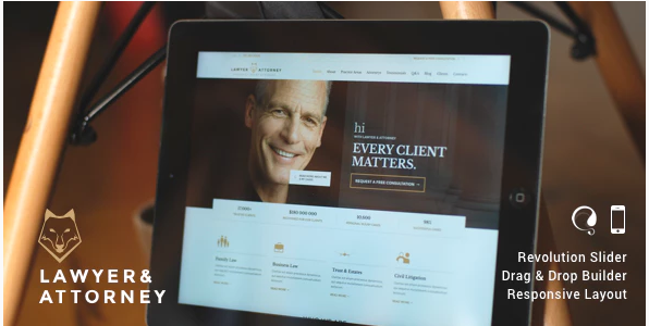 Lawyer and Attorney WordPress theme