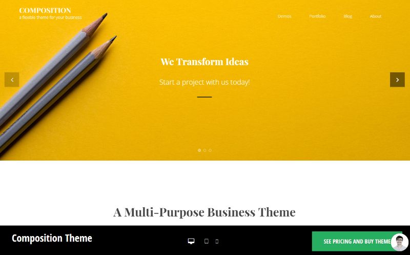 Composition WordPress Business Theme