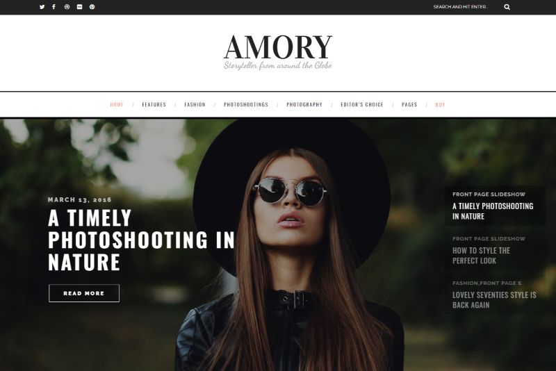 Amory Feminine WordPress Theme