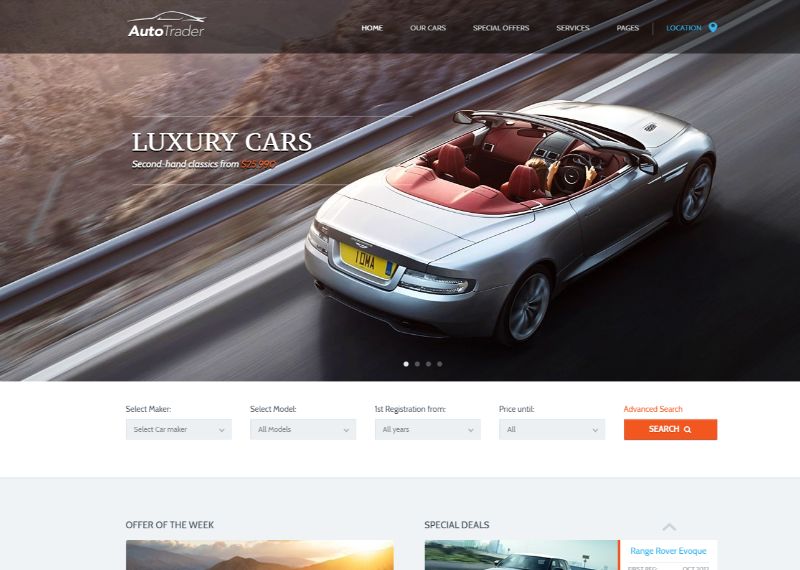 Auto Trader Automotive WordPress Theme