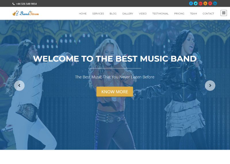 Band Strom WordPress Music Theme