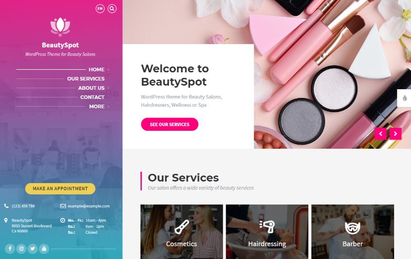 BeautySpot Beauty WordPress Theme