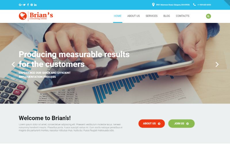 Brians Consulting WordPress Theme