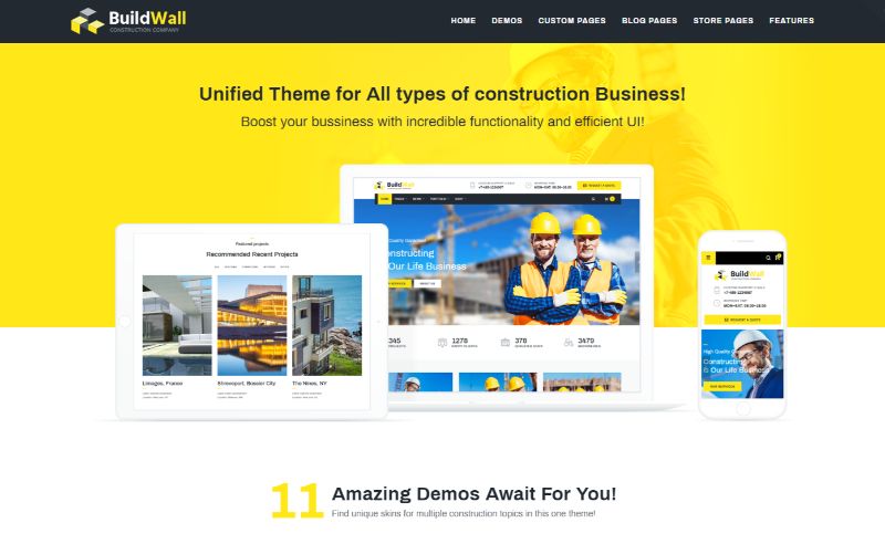 BuildWall Architecture WordPress Theme