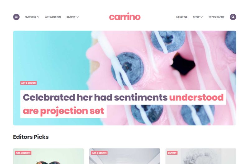 Carrino Lifestyle WordPress Theme