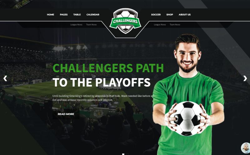 Challengers Sports WordPress Theme