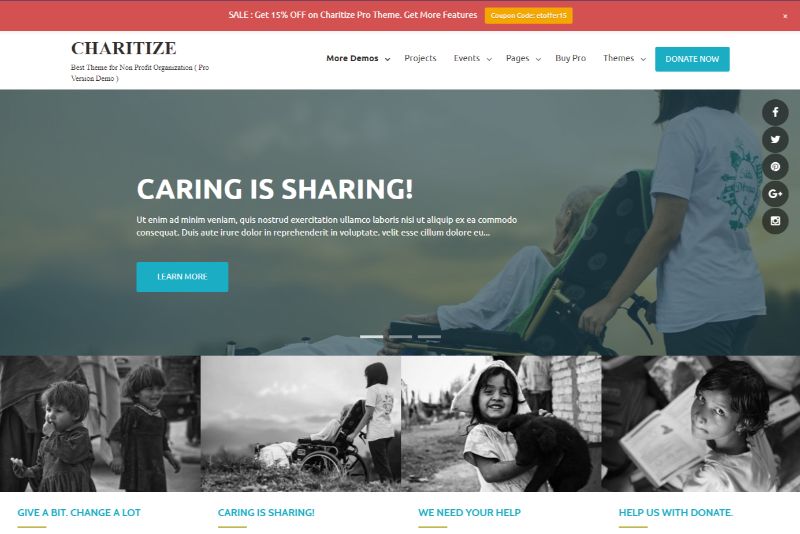 Charitize Pro WordPress Charity Theme