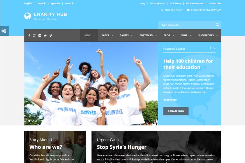 Charity Hub WordPress Charity Theme