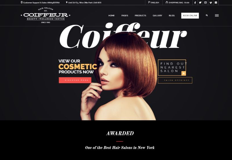 Coiffeur Beauty WordPress Theme