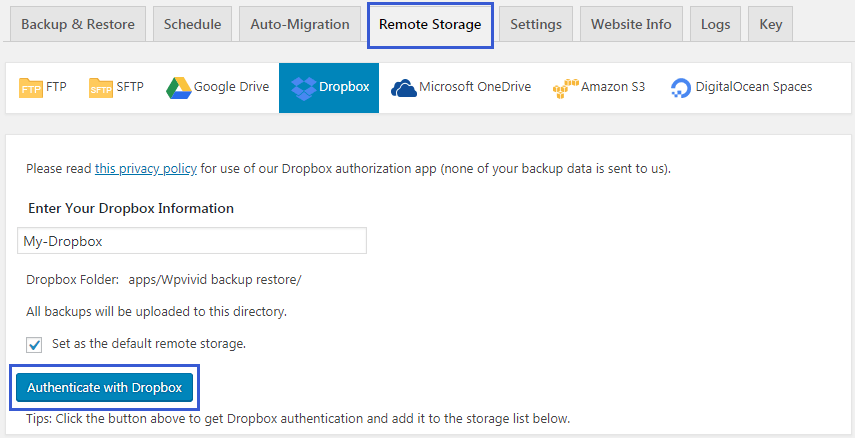 Connect to cloud storage
