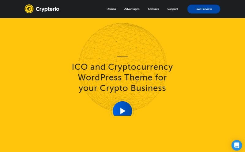 Crypterio Bitcoin Cryptocurrency WordPress Theme