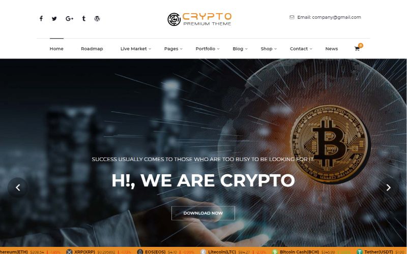 Crypto AWP Life Bitcoin Cryptocurrency WordPress Theme