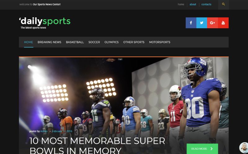 DailySports Sports WordPress Theme