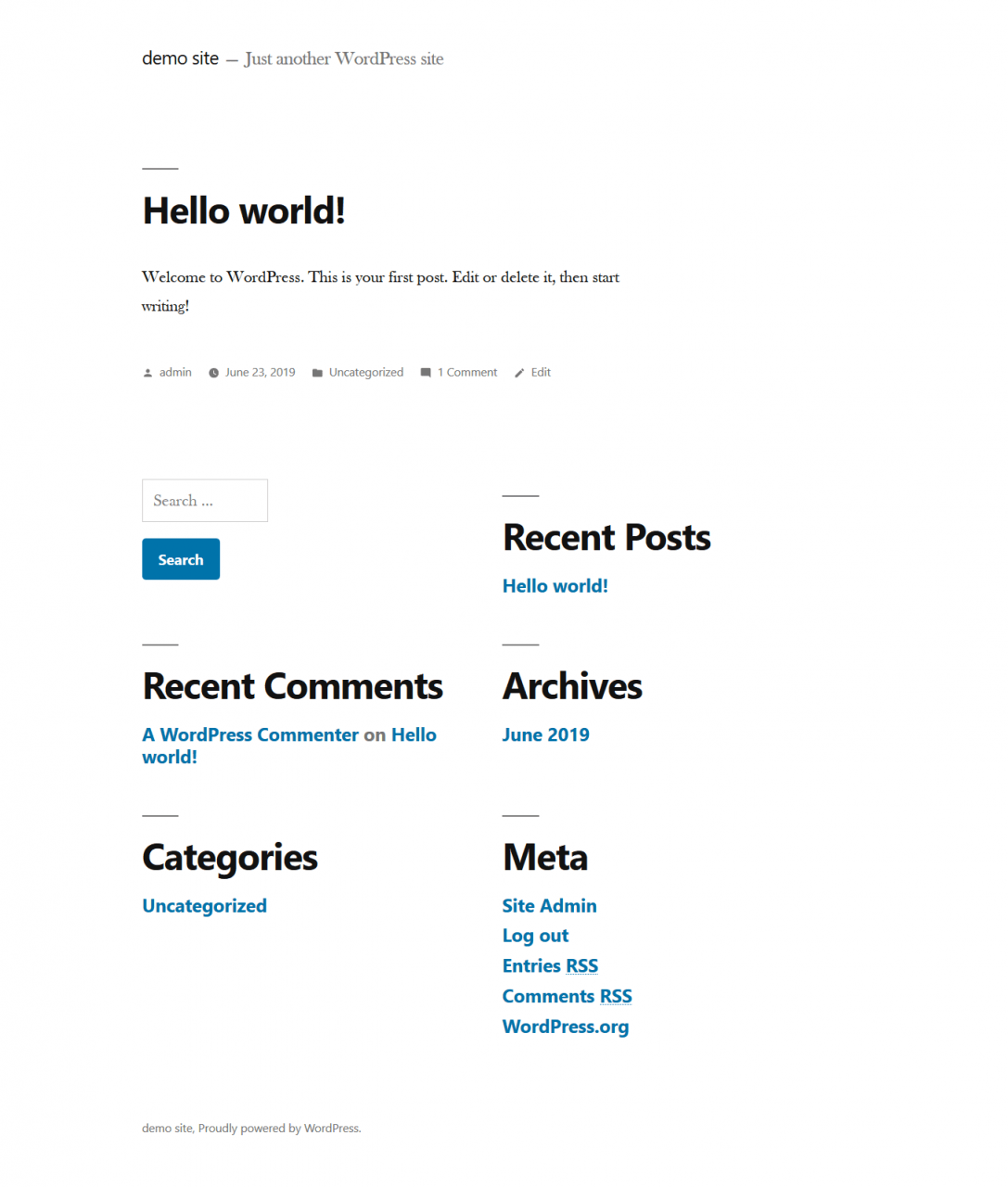 Default WordPress Theme