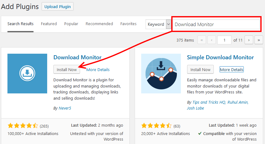 Install Download Monitor WordPress Plugin
