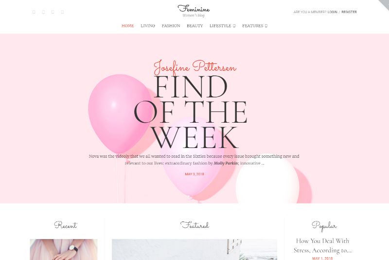 Faminine Feminine WordPress Theme