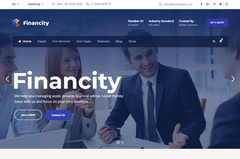 Financity Consulting WordPress Theme