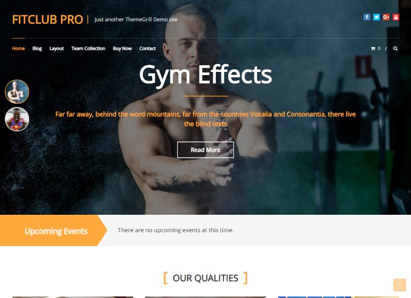 Fitclub Fitness WordPress Theme