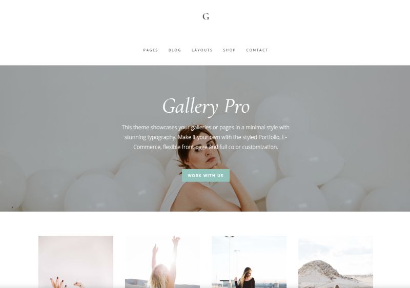 Gallery Pro WordPress Minimalist Theme