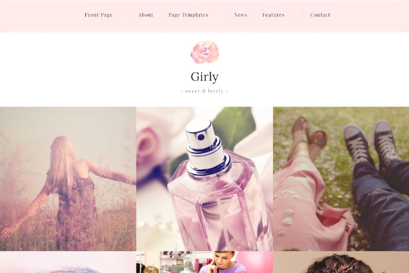 Girly Feminine WordPress Theme