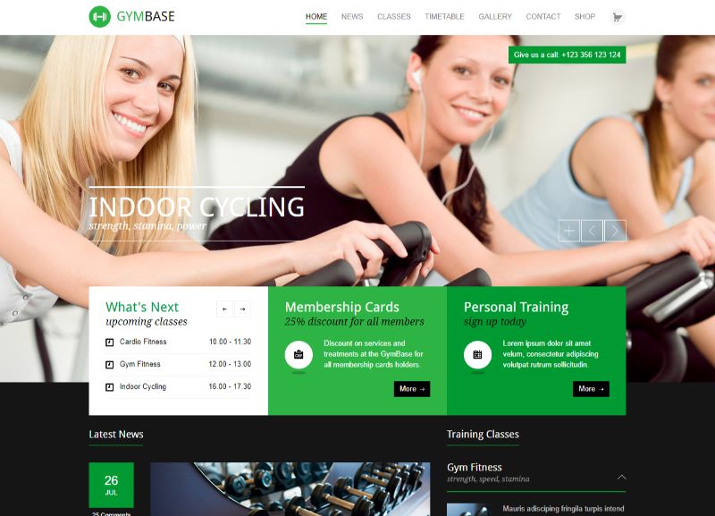 Gymbase Fitness WordPress Theme