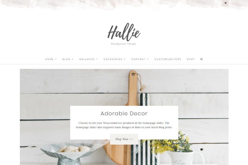 Hallie Feminine WordPress Theme