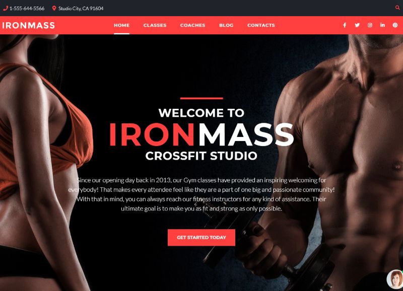 IronMass Fitness WordPress Theme