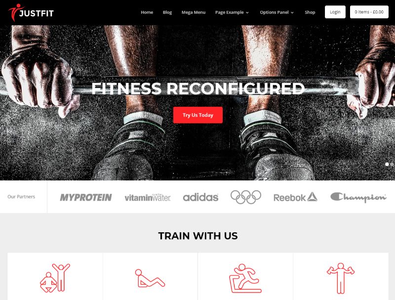 Justfit Fitness WordPress Theme